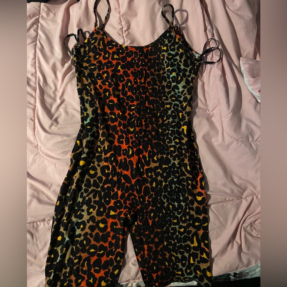Leopard print romper
